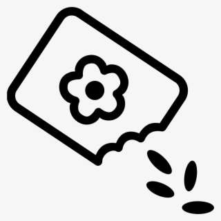 The Icon Is A Simplified Depiction Of A Paper Bag Of - Plant Seed Icon Png #9142946