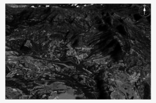 Cueva De Chaves Environs, Oblique Aerial Photograph - Monochrome #9146611