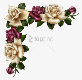 Free Png Download Forgetmenot - Vintage Floral Corner Borders #9149079