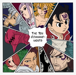 Ten Commandments Manga Color I Used The Anime Colors - Ten Commandments Seven Deadly Sins Names #9149115