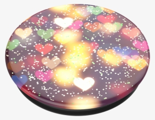 Glitter Bokeh Hearts - Circle #9149990