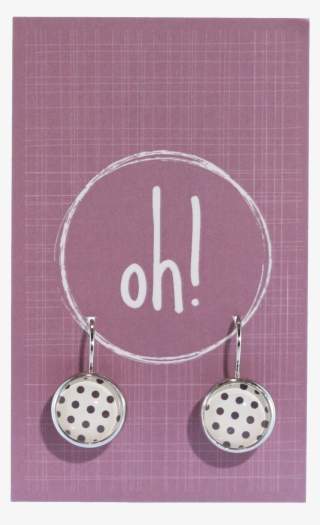 Black On White Polka Dot Earrings - Earring #9151556
