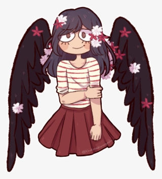 Tumblr Transparent Girl Angel Wings Png Tumblr Transparent - Cartoon #9153698