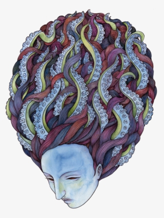 Pequeñas Modificaciones En "curves" Y "brightness Y - Medusa En Acuarela #9155029