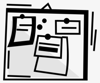 Vector Illustration Of Bulletin Board Messages With #9155030