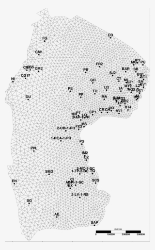 Distribución De Puntos De Observación Empleados En - Black-and-white #9155279