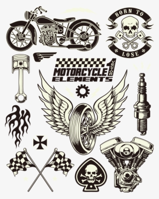 Motorcycle Symbol Clip Art Skull Wings Vector - Indian Motorcycle Clip Art #9155883
