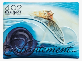 Embossed Peugeot Tin Metal Sign, 40 Cm X 30 Cm - Classic Car #9156082