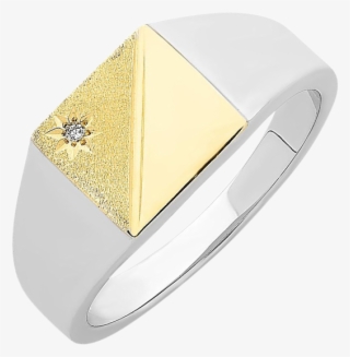 Gold Top & Sterling Silver Diamond Set Ring - Pre-engagement Ring #9156730