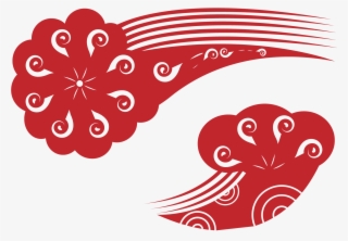 Xiangyun Chinese Style Paper Cut Wooden Comb Element - Illustration #9156988