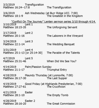 Sunday Morning Worship Services Are At - Document #9157965