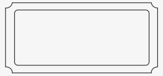 Template Black White One Border Png Image - Ticket En Blanco Y Negro #9158351