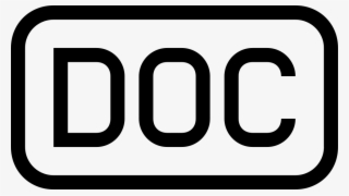 Doc Outlined Interface Symbol Of Rounded Rectangle #9158424