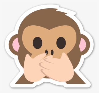 El Mono Que No Dice Maldades Pegatina - Speak No Evil Clipart #9159515