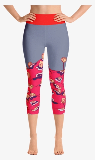 Flower Field Yoga Capris - Yoga Pants #9161230