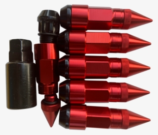 Red Spike Style Lug Nuts - Bullet #9161951