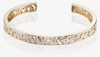 Lace Bangle Bracelet In 18k Rose Gold With Diamonds - Bangle #9162807