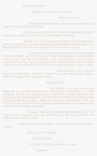 Sydney, Australia Instruments Played - Заявление В Кск #9162934