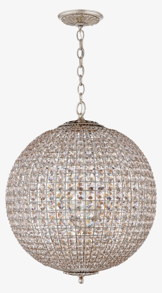 Renwick Large Sphere Chandelier In Burnished Silver - Sphere Chandelier Png #9163814