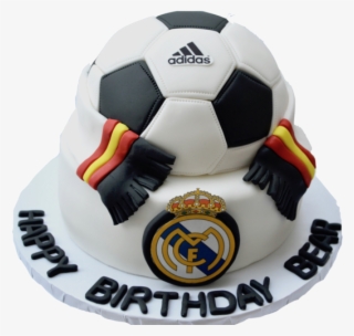 Real Madrid Fc Soccer Red Velvet Cake With An Adidas - Real Madrid #9164783