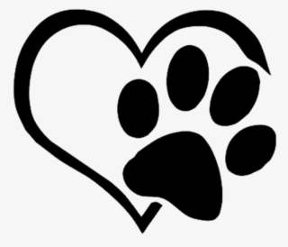 #mq #black #heart #footsteps #footprint #silhouette - Paw Print Heart Png #9165202