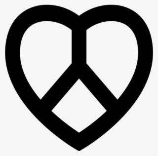 #peace #sign #peacesign #black #heart #ftestickers - Love And Peace Symbol #9165213