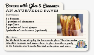 Banana With Ghee And Cinnamon #9167856