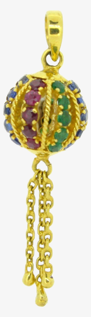 Charming Precious Stones Pendant Or Lucky Charm, 18tk - Locket #9168422