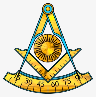 Square & Compasses Blue & Silver - High Resolution Masonic Square And Compasses #9169721