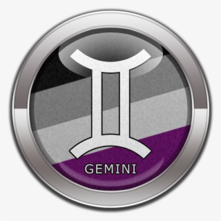 Gemini Horoscope Symbol On Round Asexual Pride Flag #9170501 Gemini Horoscope Symbol On Round Asexual Pride Flag #9170501