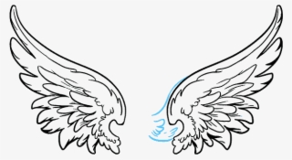 How To Draw Angel In A Few - Wings Drawing #9170535