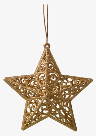 3-d Star With Glitter, Gold - Illustration #9171387