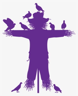 Crow Clipart Scarecrow - Purple Scarecrow #9172374