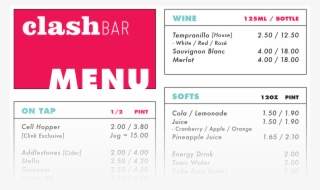 Clashbar Menu Preview Nov - Hable Con Ella #9172762