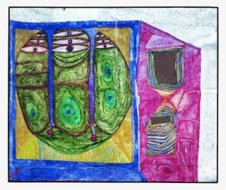 Watercolour On Wrapping Paper With Irregular Border, - Modern Art #9173666