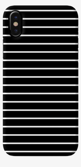 White Stripes On Black Cover Case For Iphone X - T-shirt #9174157