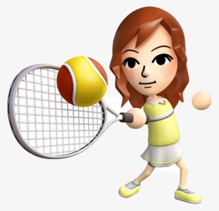 Mii Playing Tennis - Wii Sports #9174477