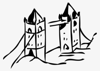 Vector Illustration Of Tower Bridge Bascule And Suspension - Tower Bridge #9174673