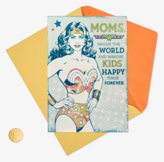 Dc Comics™ Wonder Woman™ Easter Card With Magnet For - Illustration #9174868