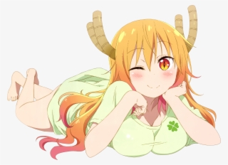 #tohru , #black Background, #barefoot, #blonde, #yellow - Cartoon #9175029