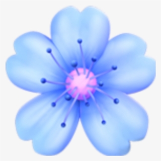 Flowers Blue Emoji Tumblr - Pink Flower Emoji Transparent #9175787