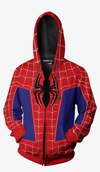Into The Spider Verse Peter Parker Cosplay Zip Up Hoodie - Spider Man Sam Raimi Hoodie #9175953