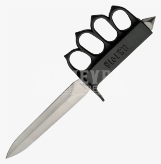 Black Wwi Knuckle Duster Trench Knife - Combat Commander Trench Knife Png #9175955