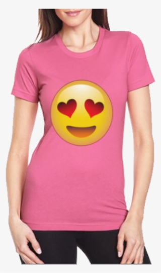 Emoji Heart Eye Smiling Wtees Availability - Next Level Boyfriend Tee #9176542