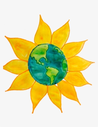 Watercolor Earth Flower - Sunflower #9177097
