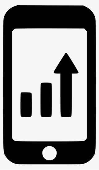 Mobile Graph Analytics Smartphone Increase Svg Png - Mobile Chart Icon #9178564