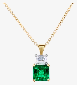 Diamond And Emerald Pendant - Pendant #9180342