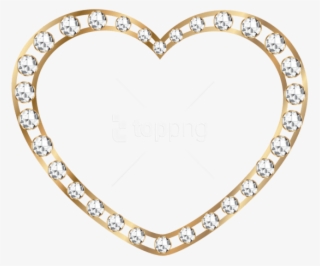 Free Png Gold Heart With Diamonds Png - Portable Network Graphics #9180473