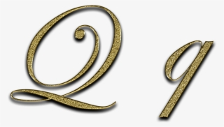 Letter Q Gold Font Letter Q Write Type Fonts - Letra Q De Carta #9180566