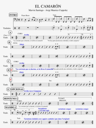 El Camarón Sheet Music 1 Of 2 Pages - Sheet Music #9182163